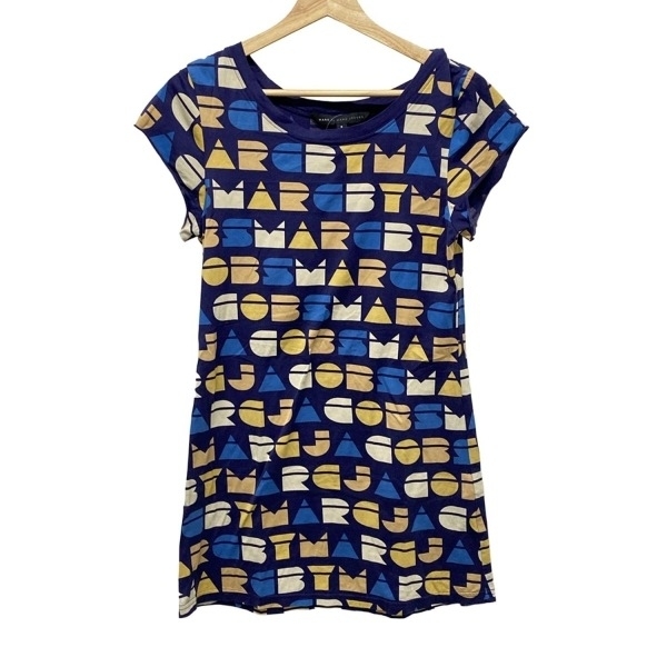 マークバイマークジェイコブス MARC BY MARC JACOBS 半袖Tシャツ サイズS - パープル×ライトブラウン×マルチ レディース クルーネック拍卖