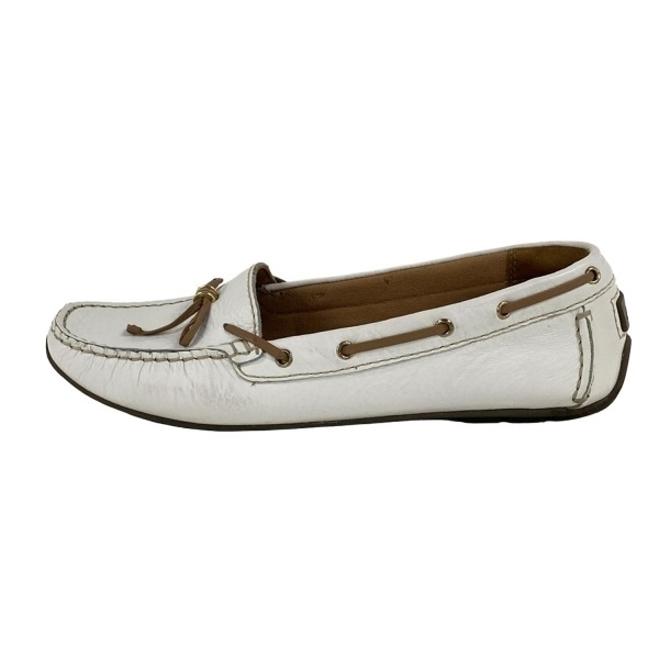 クラークス Clarks フラットシューズ 4 1/2 D - レザー 白×ベージュ レディース リボン 靴拍卖