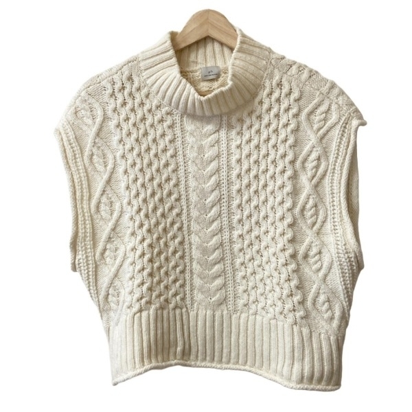 グリーンレーベルリラクシング green label relaxing ノースリーブセーター/ニット - アイボリー レディース ハイネック トップス拍卖