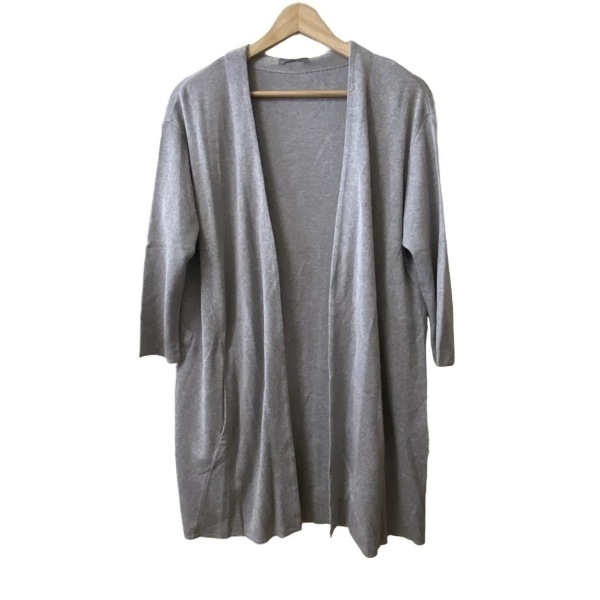 セオリーリュクス theory luxe カーディガン サイズ38 M - グレー レディース 長袖/ニット/ロング丈 トップス拍卖