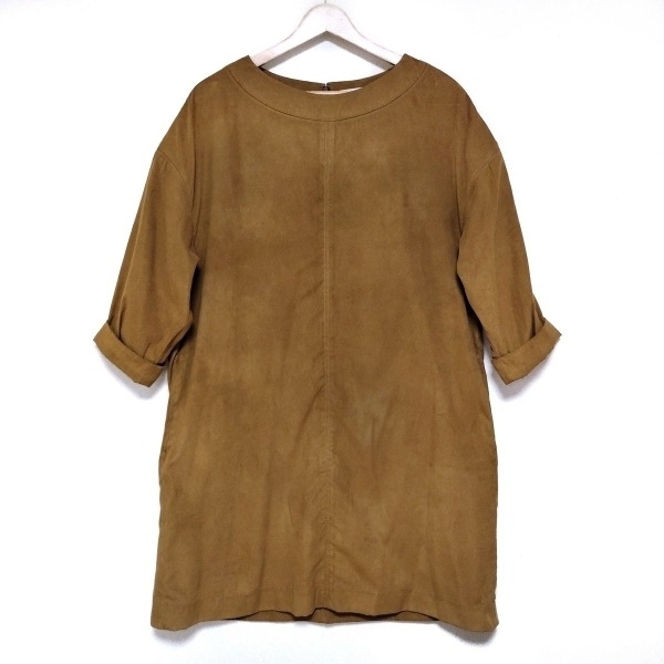 イエナ IENA - ブラウン レディース クルーネック/七分袖/ひざ丈 ワンピース拍卖
