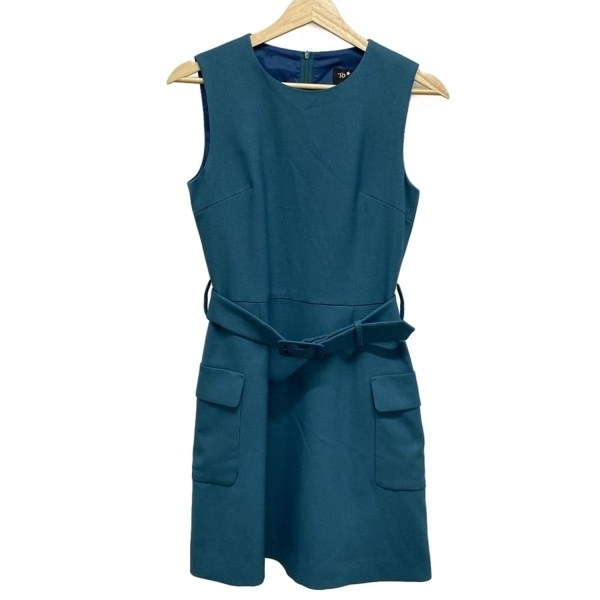 アニエスベー agnes b サイズ36 S - ブルーグリーン レディース クルーネック/ノースリーブ/ひざ丈/To★b ワンピース拍卖