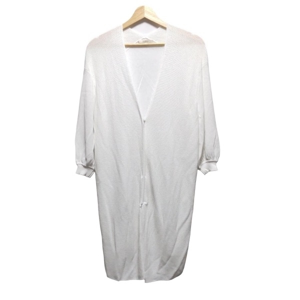 エポカ EPOCA カーディガン サイズ40 M - 白 レディース 七分袖/ロング丈 美品 トップス拍卖