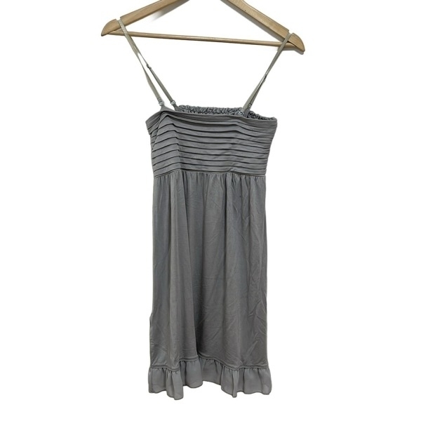 ドーリーガール バイ アナ スイ DOLLY GIRL BY ANNA SUI サイズ2 M - ライトグレー レディース キャミワンピ/ミニ/ギャザー ワンピース拍卖