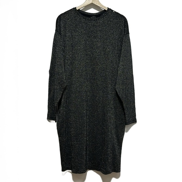 ディーゼル DIESEL サイズXL - 黒×シルバー レディース 長袖/ひざ丈/ラメ ワンピース拍卖