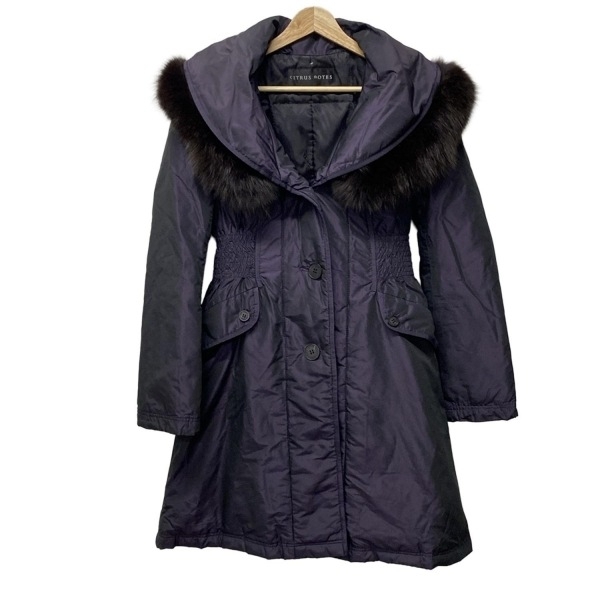 シトラスノーツ CITRUS NOTES ダウンコート サイズ36 S - パープル レディース 長袖/冬 コート拍卖