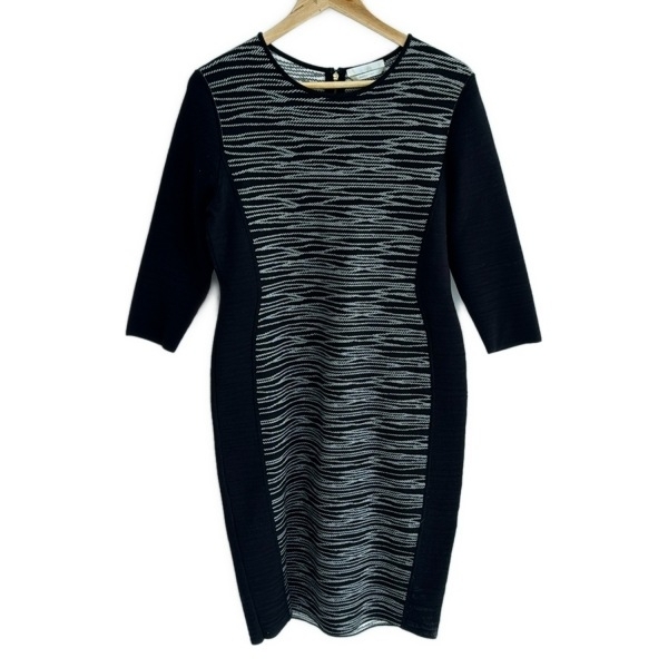 ヒューゴボス HUGOBOSS サイズL - ダークネイビー×白×マルチ レディース 七分袖/ロング ワンピース拍卖