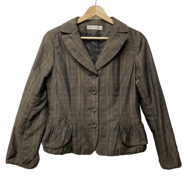 ヒロココシノ HIROKO KOSHINO サイズ38 M - 黒×ベージュ レディース 長袖/春/秋 ジャケット拍卖