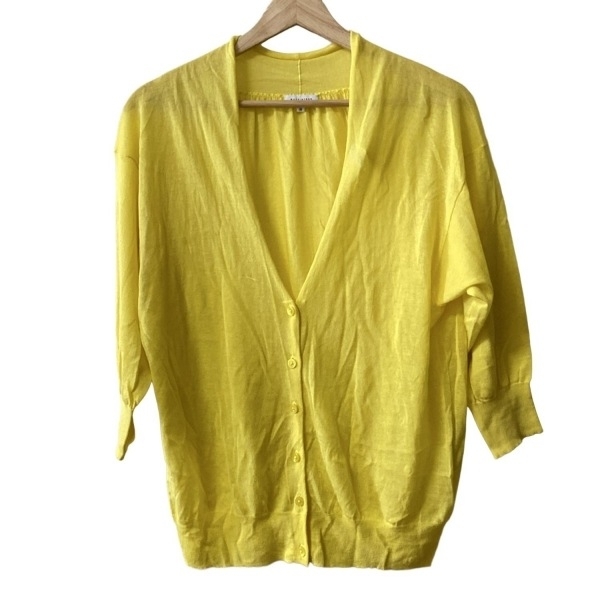 マッキントッシュフィロソフィー MACKINTOSH PHILOSOPHY カーディガン サイズ38 L - イエロー レディース 七分袖 トップス拍卖