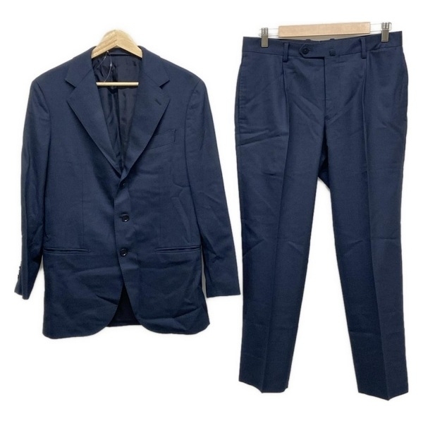 ユナイテッドアローズ UNITED ARROWS シングルスーツ - ダークネイビー×黒 メンズ メンズスーツ拍卖