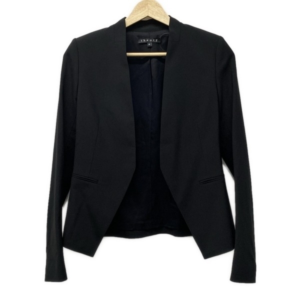 セオリー theory サイズ00 XS - 黒 レディース 長袖/肩パッド/ノーカラー/オールシーズン 美品 ジャケット拍卖