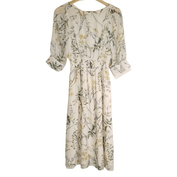 エメル リファインズ EMMEL REFINES サイズS - 白×ダークグリーン×ダークイエロー レディース ワンピース拍卖