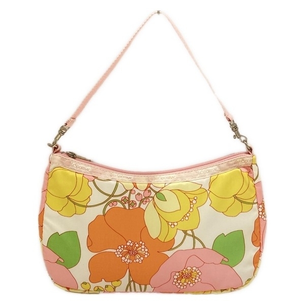レスポートサック LESPORTSAC ハンドバッグ - 白×イエロー×マルチ 花柄 バッグ拍卖