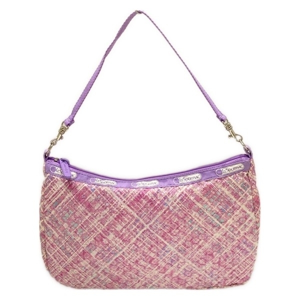 レスポートサック LESPORTSAC ハンドバッグ - パープル×ピンク×ライトグレー スパンコール バッグ拍卖