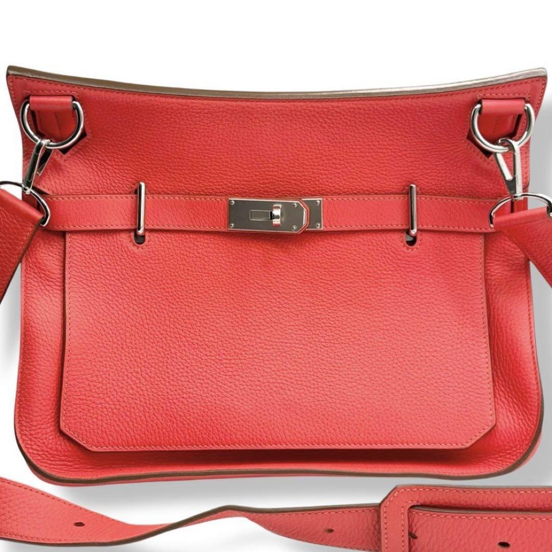 使用わずか エルメス ジプシエール34 ショルダーバッグ ローズジャイプール トリヨンクレマンス ターンロック ケリー金具 3930拍卖