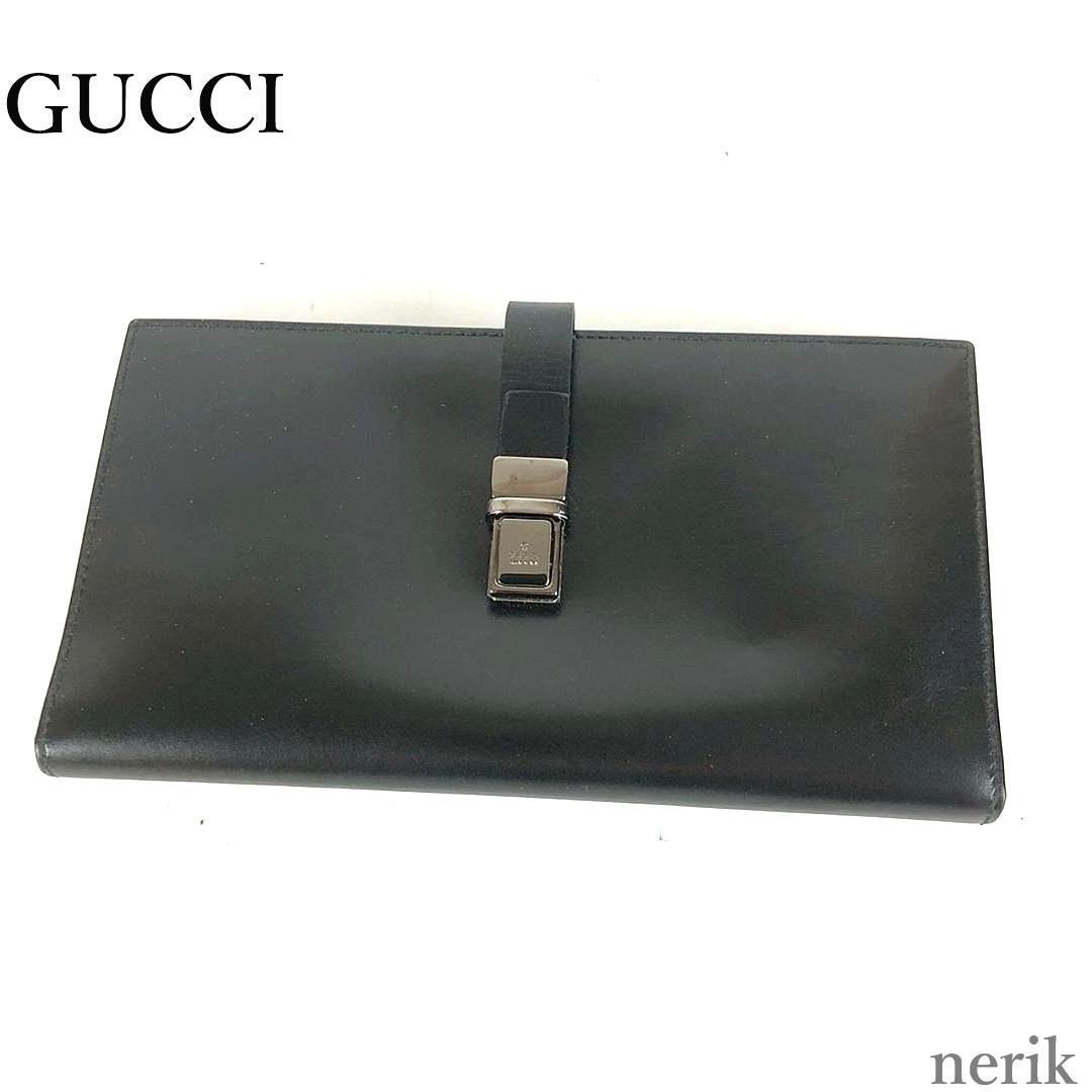 【良品】GUCCI グッチ 長財布 ブラック 小物 レディース ブランド 人気 定番 本物 高級 エレガント 送料無料拍卖