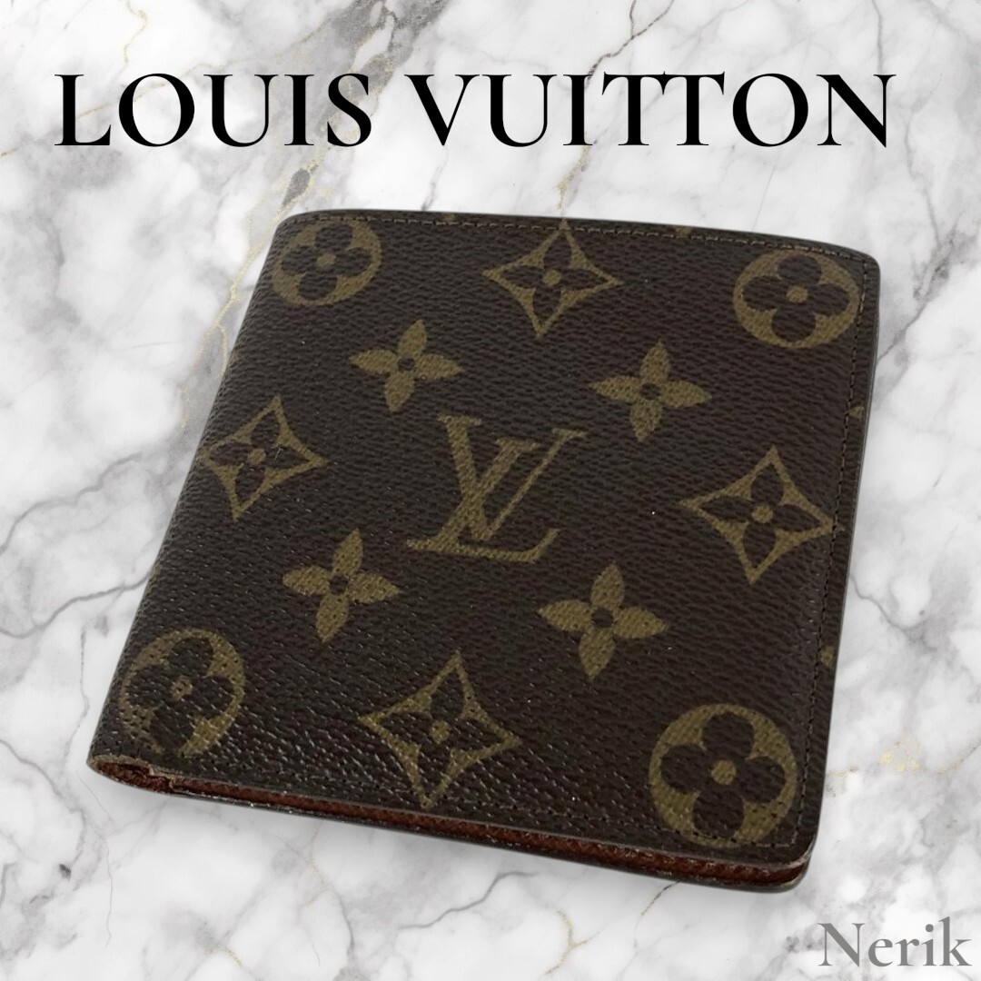 【正規品】 LOUIS VUITTON ルイヴィトン ポルトフォイユ マルコ モノグラム 人気 定番 本物 送料無料!拍卖