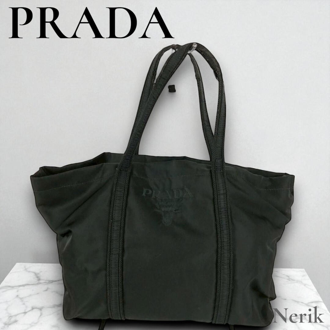 PRADA プラダ ナイロン ハンドバッグ ブラック レディース ブランド 高級 人気 送料無料!拍卖