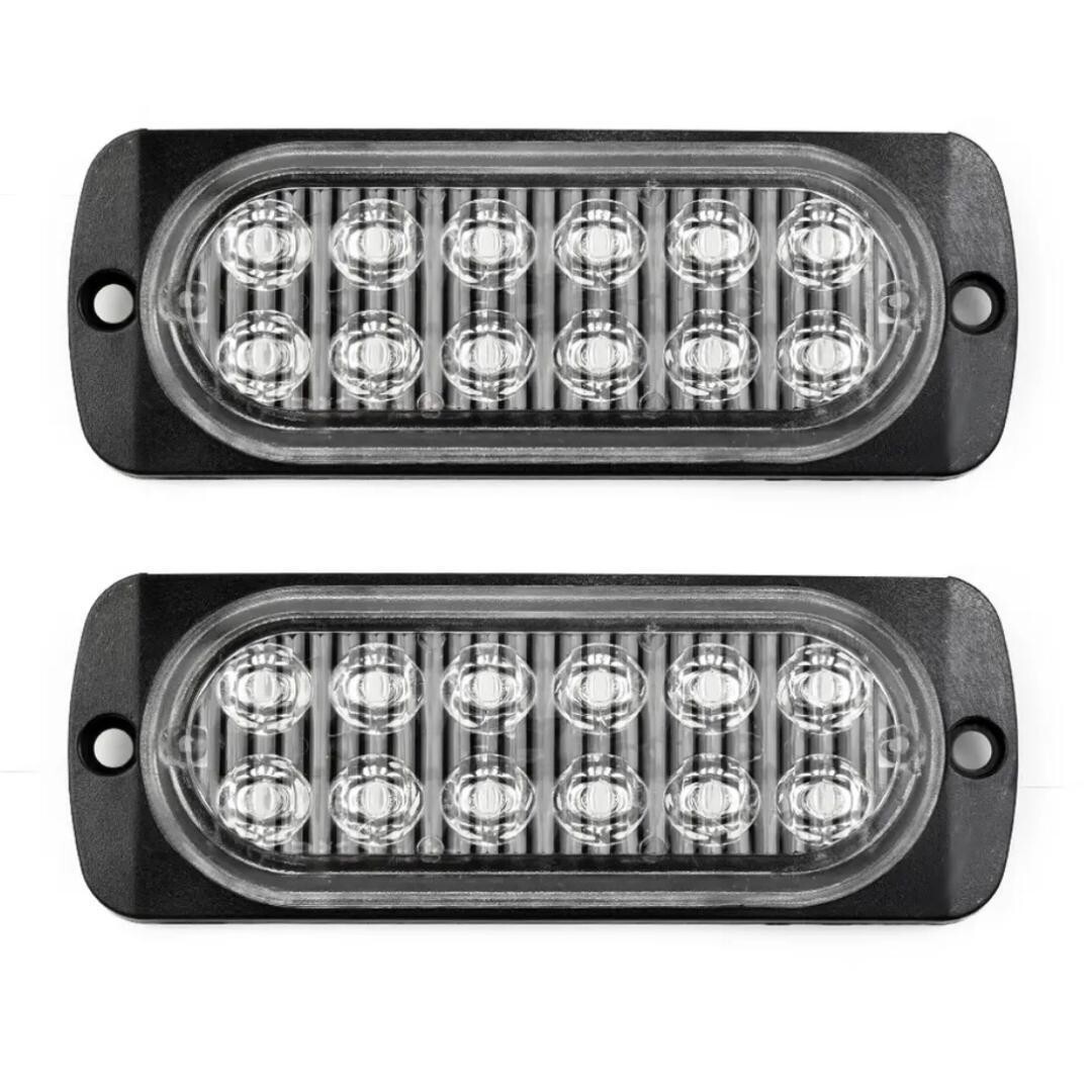 2個 ストロボ 12LED ストロボライト デイライト 12V 24V ブルー 超爆光 ハイパワー フラッシュライト 自動車 車 バイク トラック 管理K4拍卖