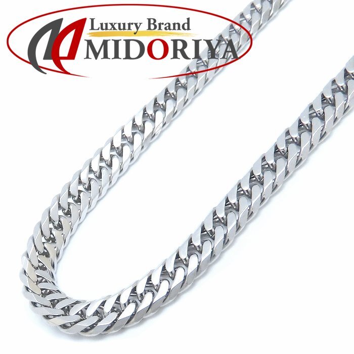 喜平ネックレス Pt850プラチナ 6面 ダブル 51.5cm 30.1g メンズ/76267【中古】拍卖