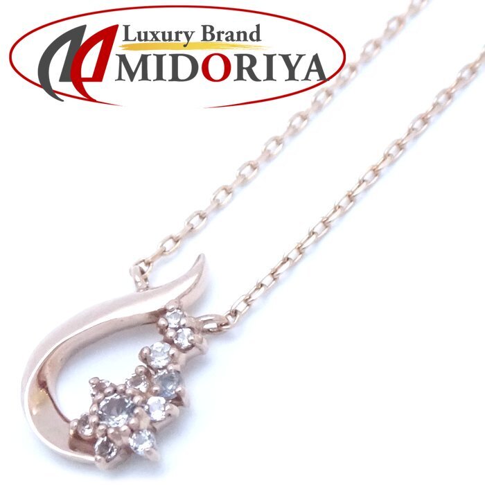 THE KISS ザ キッス ネックレス ホワイトトパーズ K10PG ピンクゴールド レディース/292401【中古】拍卖