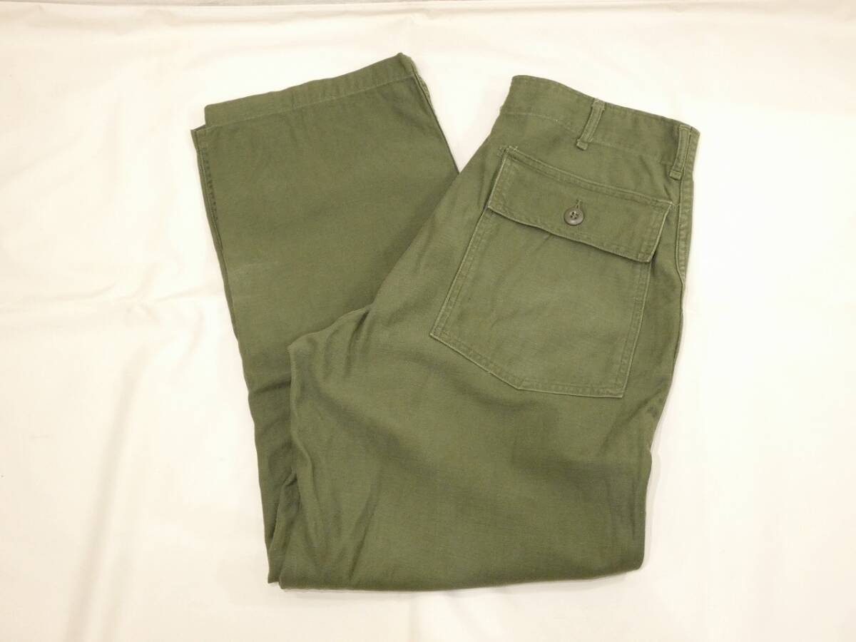 70s 70年製 ビンテージ US ARMY OG 107 ユーティリティ トラウザーズ ベイカー パンツ 表記34×31 実寸32.5×29.5 50s 60s USMC USAF USN拍卖