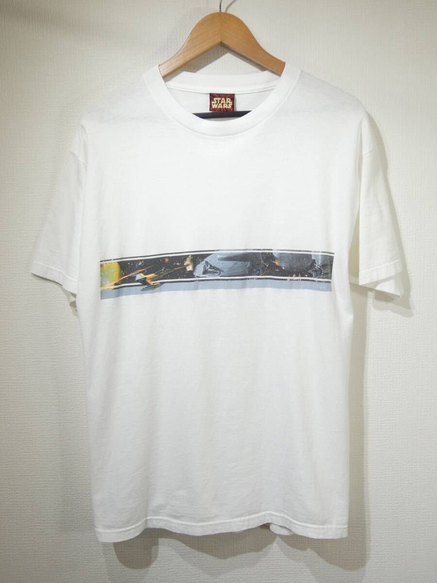 レア 90s 1999年 ビンテージ STAR WARS EPISODE 1 スターウォーズ エピソード1 ファントムメナス プリント Tシャツ L位 80s拍卖