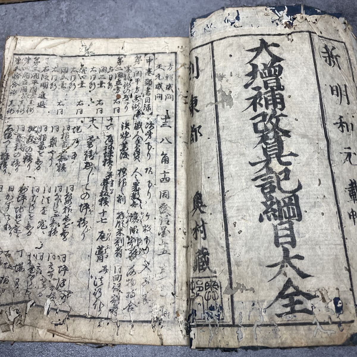 大増補改算記綱目大全三巻 合本1冊 和本拍卖