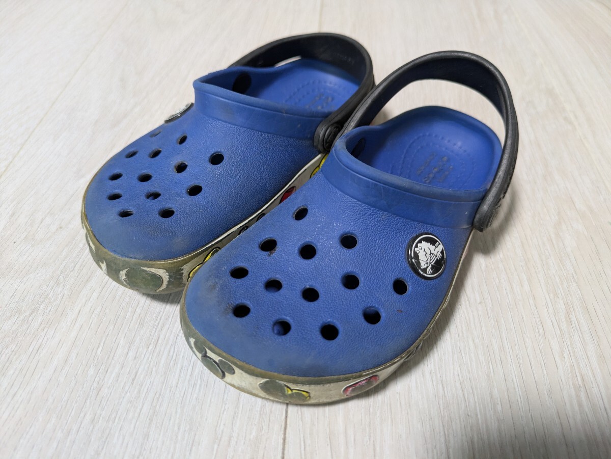 crocs クロックス サンダル サイズ8 15.5cm ミッキー 子ども キッズ ブルー 拍卖