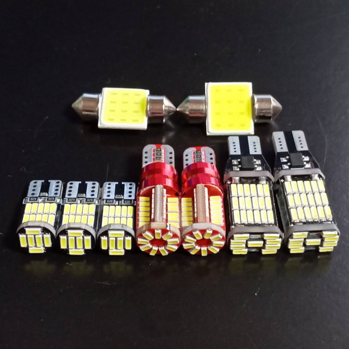 超爆光!ホンダ バモス ホビオ T10 LED ルームランプ バックランプ ナンバー灯 9個セット ホワイト ダイハツ HM3 4 HJ1 2 /45/57/26/t31/拍卖