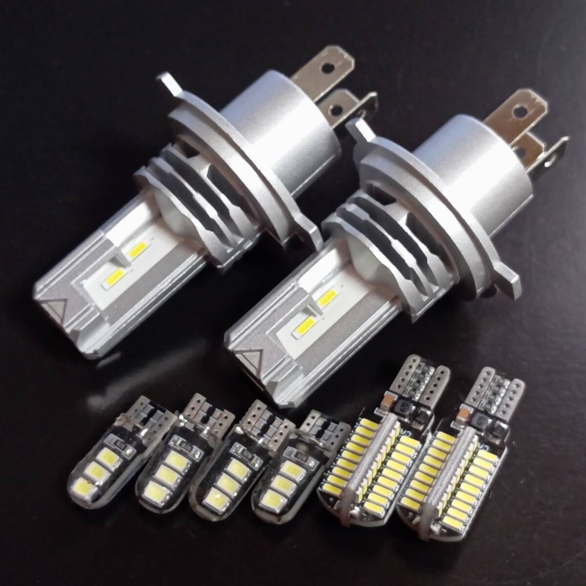 最強!ミラ ジーノ H11.3~ L700S 710S L650 660S 超爆光! H4 LED ZESヘッドライト バックランプ ナンバー灯 ポジション 8個 /h4/72/6拍卖