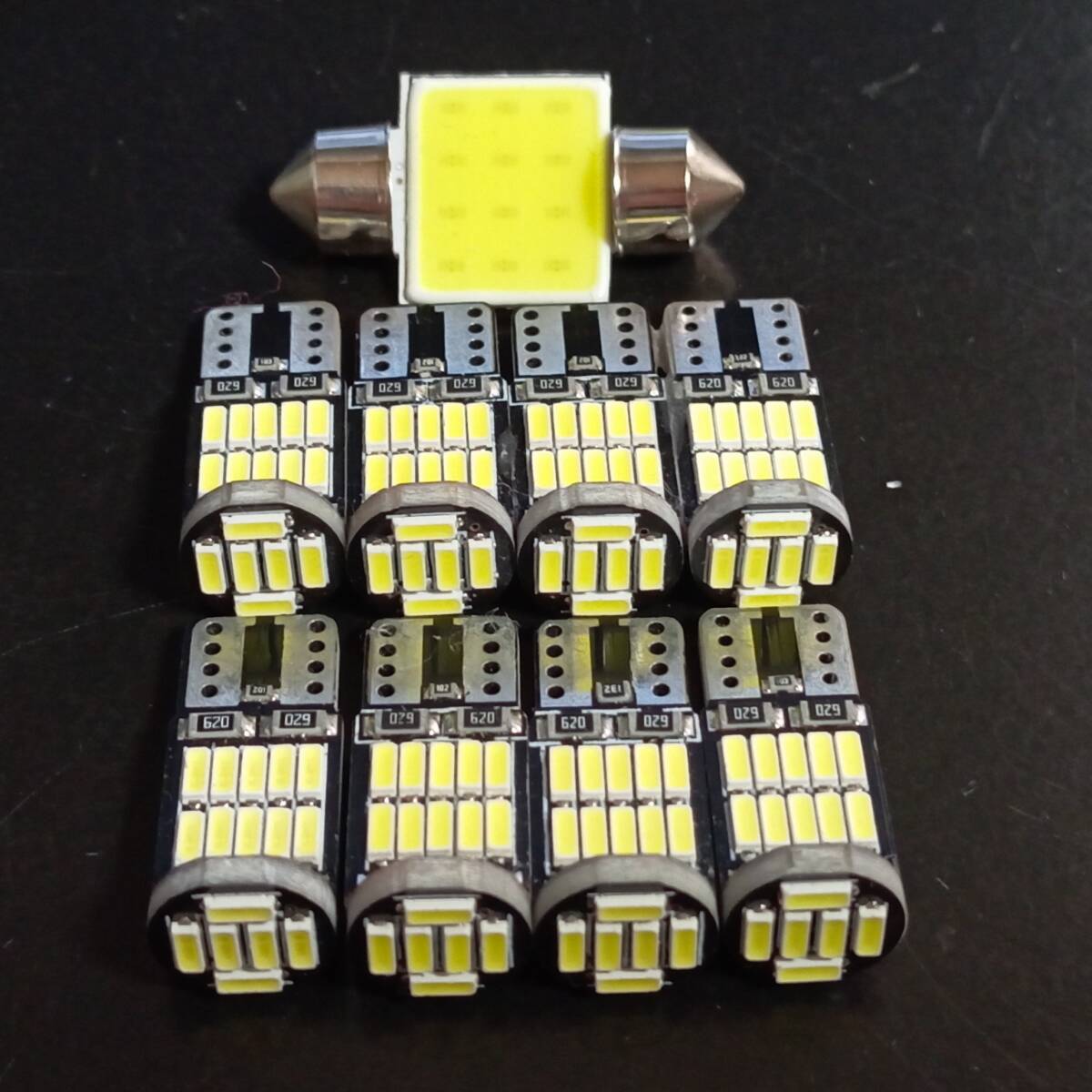 超爆光!30系 プリウス T10 LED ルームランプ 9個セット ホワイト トヨタ /26/t31拍卖