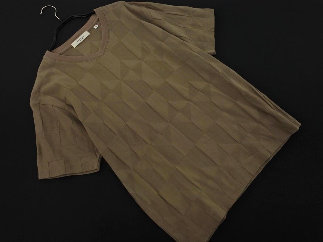 EDIFICE エディフィス Vネック カットソー Tシャツ sizeS/ベージュ ■◆ ☆ fha4 メンズ拍卖