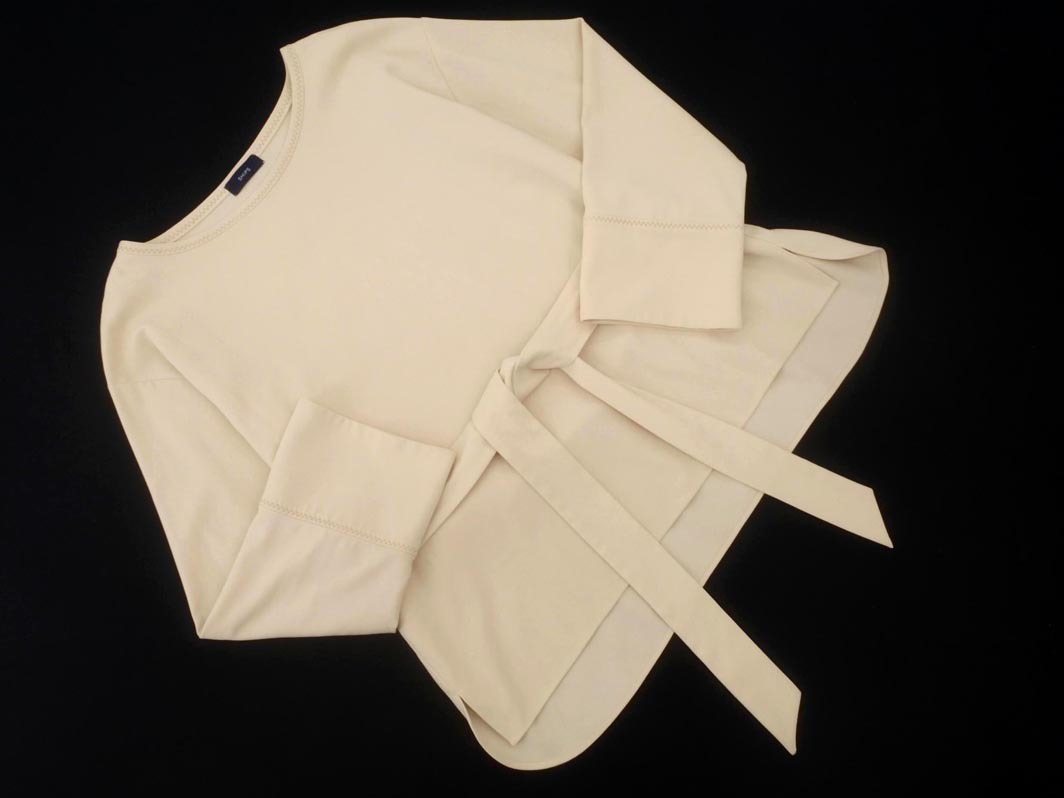 SHIPS シップス リボンベルト付き プルオーバー カットソー ベージュ ■◇ ☆ fha4 レディース拍卖