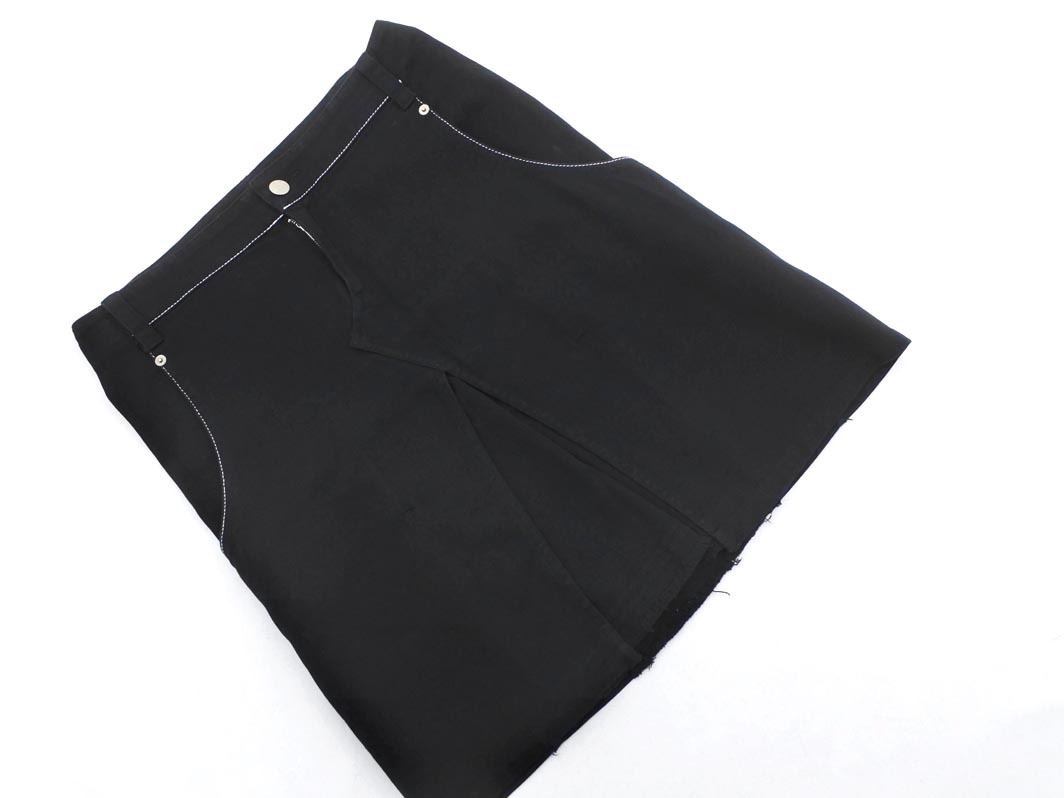 Zucca ズッカ ボックスプリーツ デニムスカート sizeS/黒 ■◇ ☆ fha6 レディース拍卖