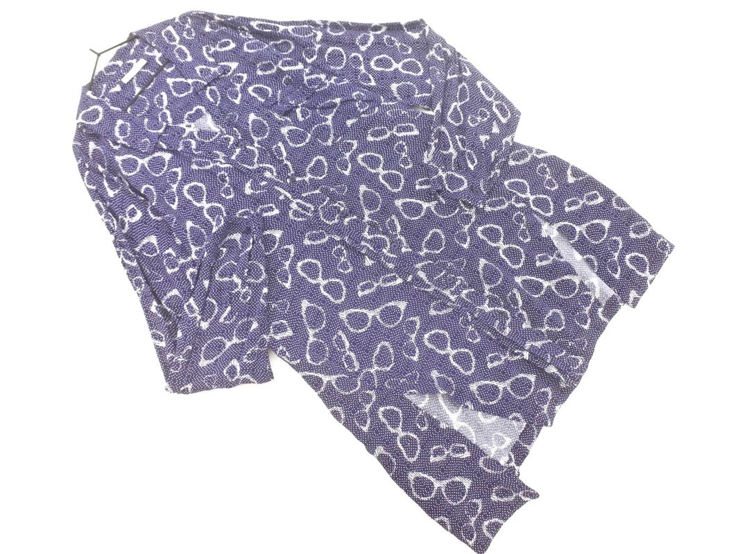 MAX&Co. マックスアンドコー 総柄 チュニック ブラウス シャツ size40/紺 ■◇◎ ☆ fha4 レディース拍卖