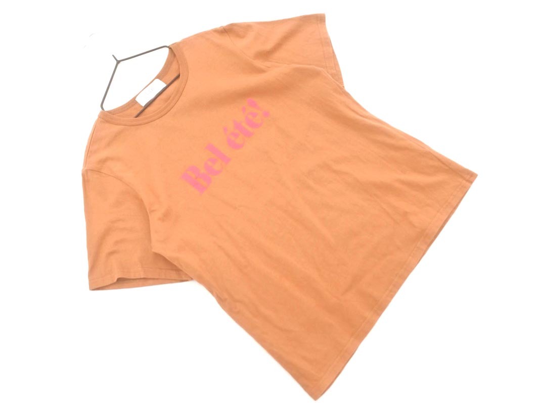 ネコポスOK SLOBE IENA スローブイエナ プリント Tシャツ 茶 ■◆ ☆ fha6 レディース拍卖