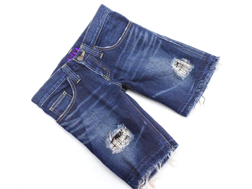 SLY スライ ダメージ加工 カットオフ ショート デニムパンツ sizeXS/青 ■◆ ☆ fha8 レディース拍卖