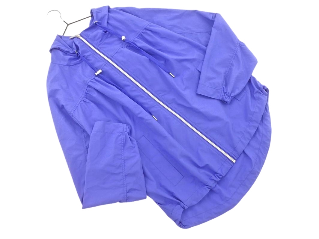 MICHEL KLEIN ミッシェルクラン ジップアップ フード ジャケット size38/青 ■◇ ☆ fha8 レディース拍卖