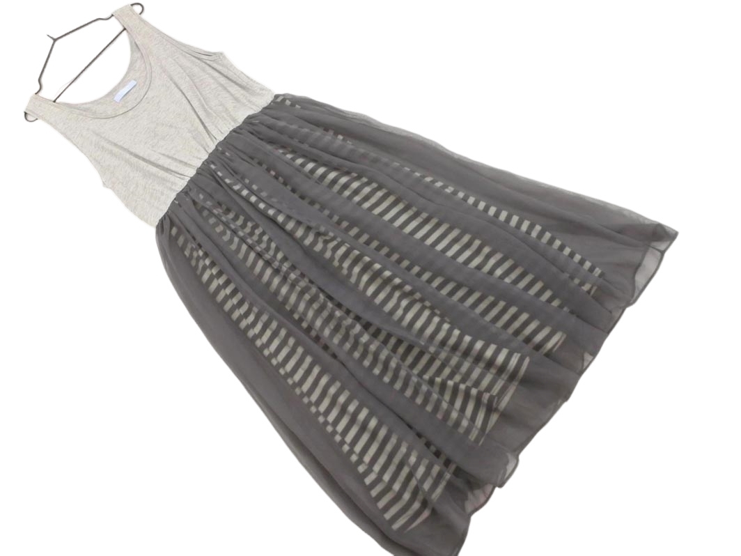 FREE’S SHOP フリーズショップ ノースリーブ ドッキング ワンピース sizeM/グレー ■◆ ☆ fhb3 レディース拍卖