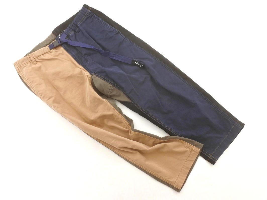 MANASTASH マナスタッシュ 切替 クライミング クロップド パンツ sizeL/紺xベージュx黒 ■◇ ☆ fhc2 メンズ拍卖