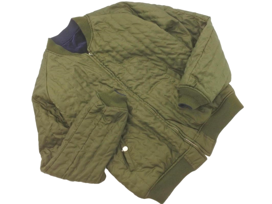 ジャーナルスタンダードレリューム リバーシブル ベロア キルティング ジャケット sizeM/カーキx紺 ◇■ ☆ fhc7 メンズ拍卖