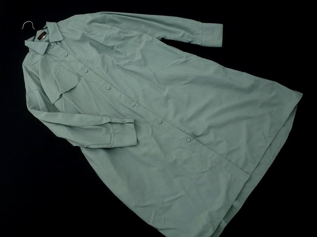 EVEX by KRIZIA エヴェックスバイクリツィア ナイロン シャツ ワンピース size40/ミント ◇■ ☆ fhc9 レディース拍卖