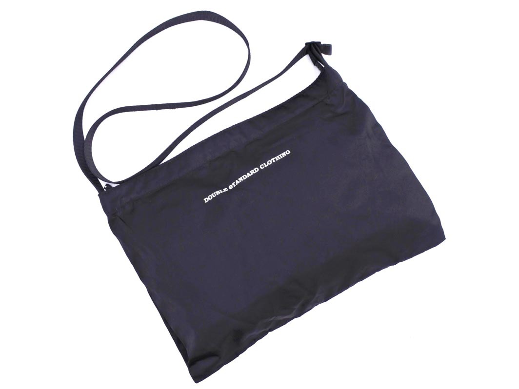 DOUBLE STANDARD CLOTHING ダブルスタンダードクロージング ロゴ ショルダー バッグ 黒 ■■ ☆ fhc9 レディース拍卖