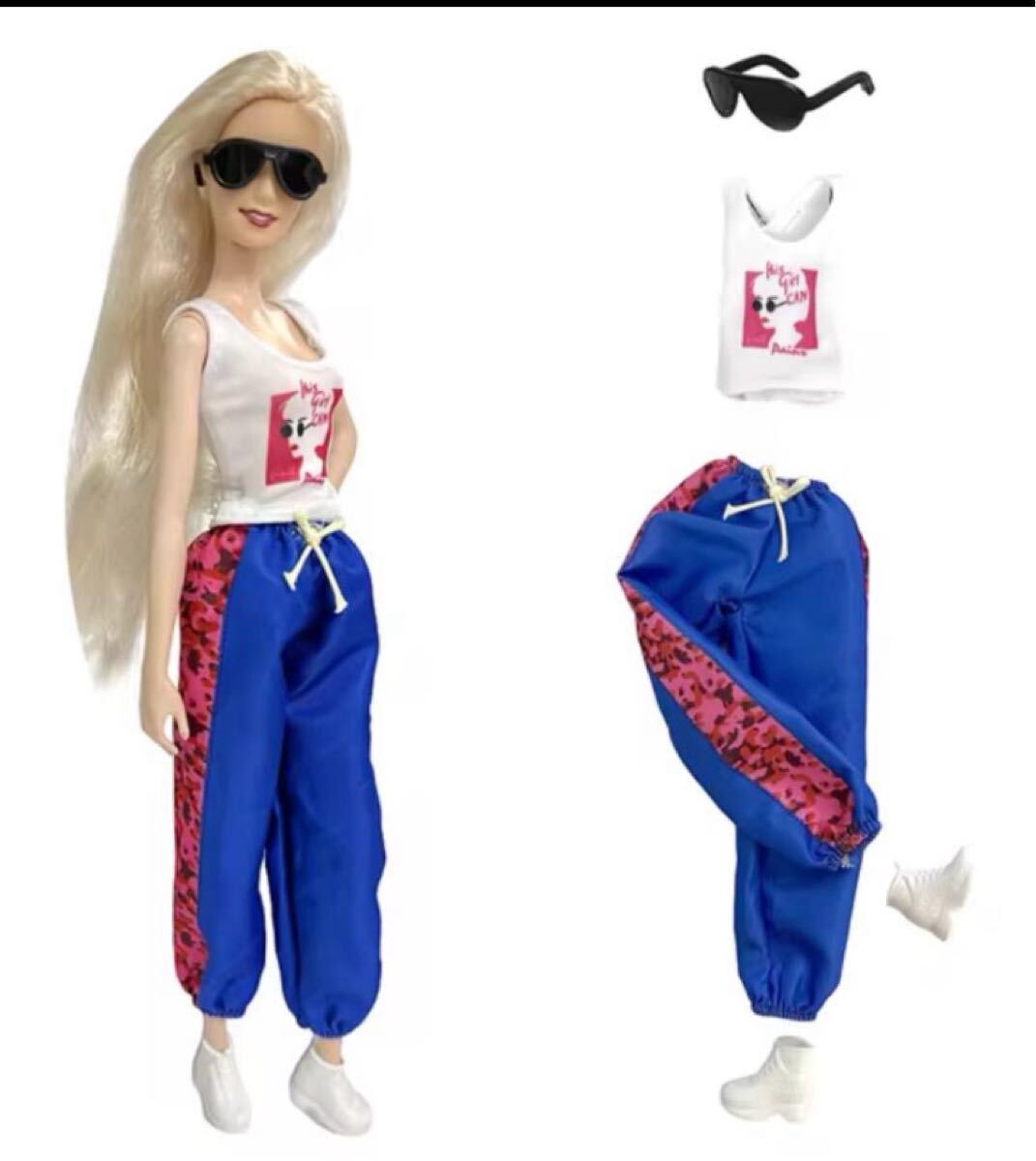 タンクトップ・パンツ・小物セットリカちゃん・ジェニー・バービーちゃん・お人形用拍卖