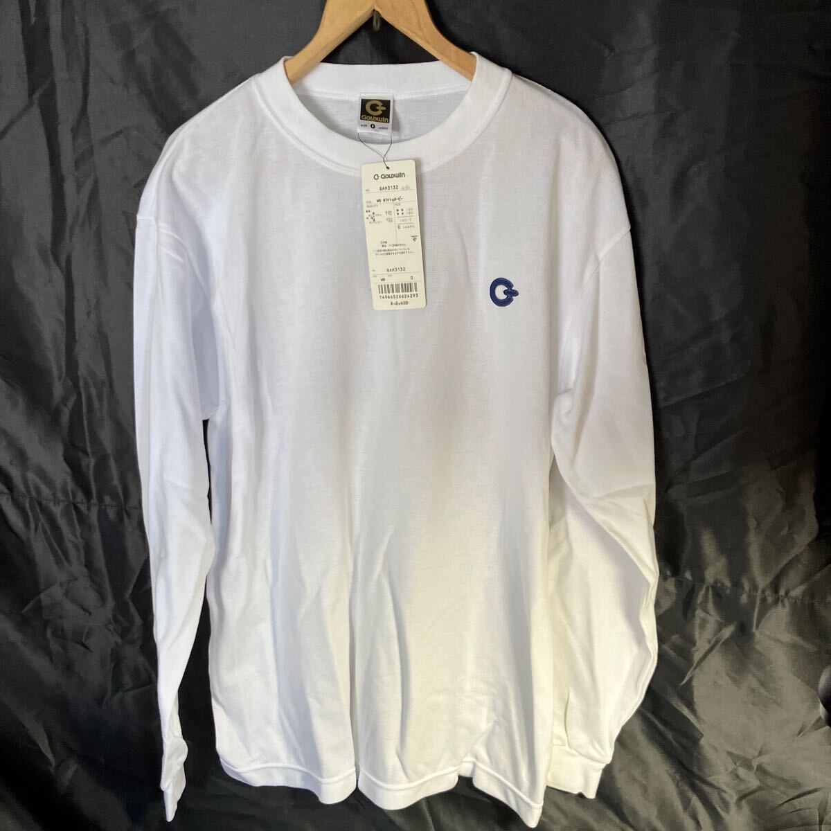 M74 GOLDWIN GAM3132 長袖シャツ Oサイズ ホワイト スポーツ ランニング ◎刺繍ロゴ入り 拍卖