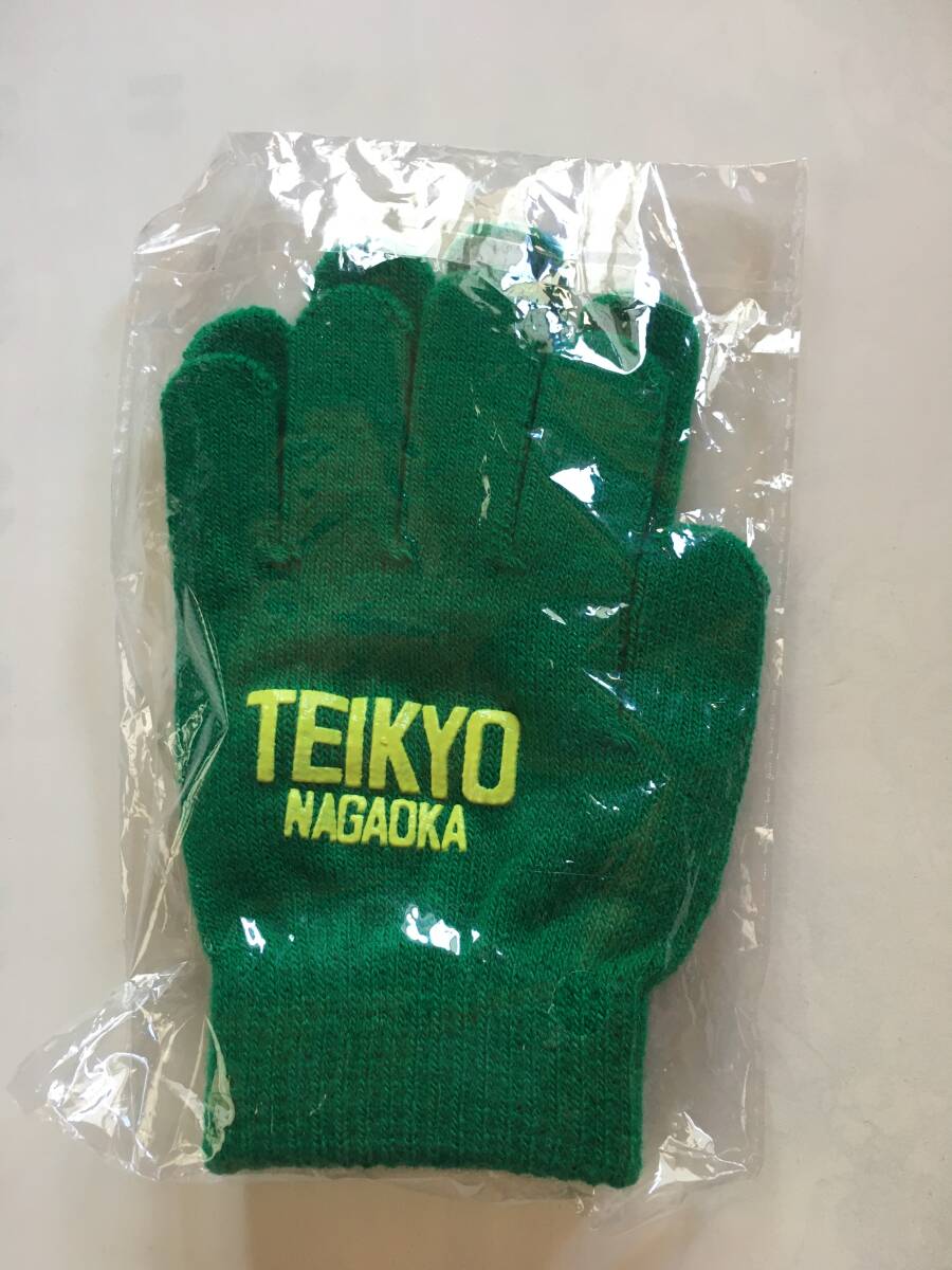 帝京 長岡 軍手 フリーサイズ 新品保管品 緑拍卖