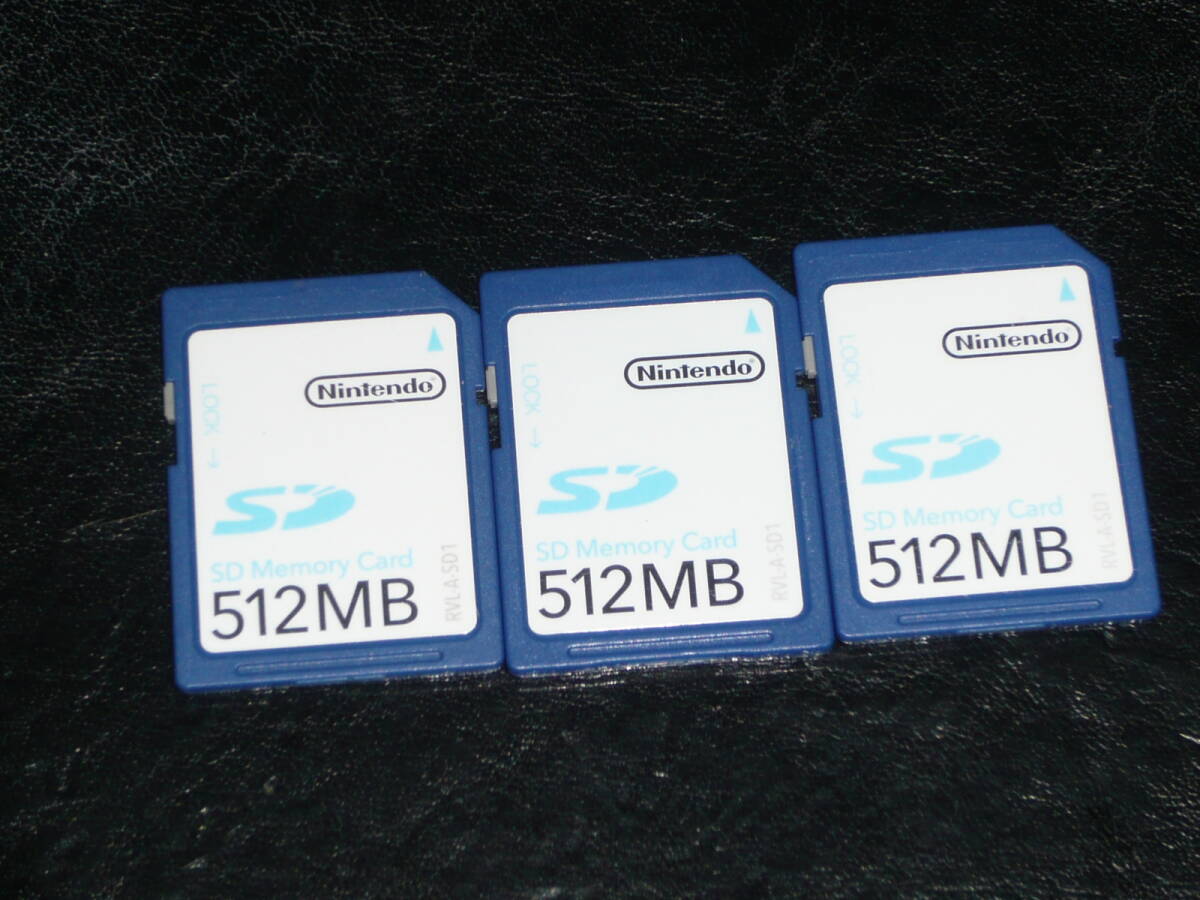 動作保証!Nintendo SDカード 512MB 3枚セット 安心の日本製拍卖