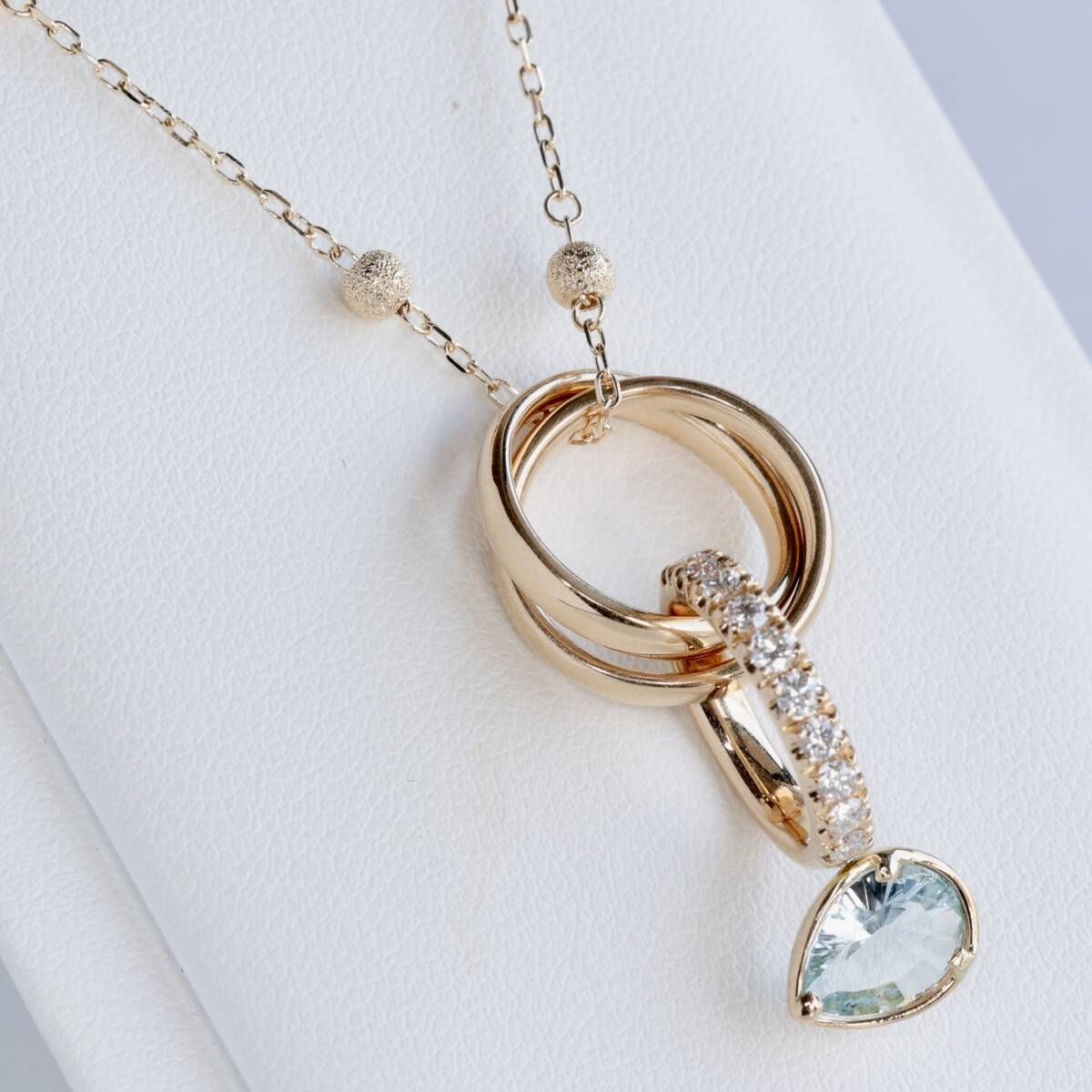 K18 ヴェレッタオッターヴァ veretta8va アクアマリン ダイヤモンド ネックレス コメット アクワマリン拍卖