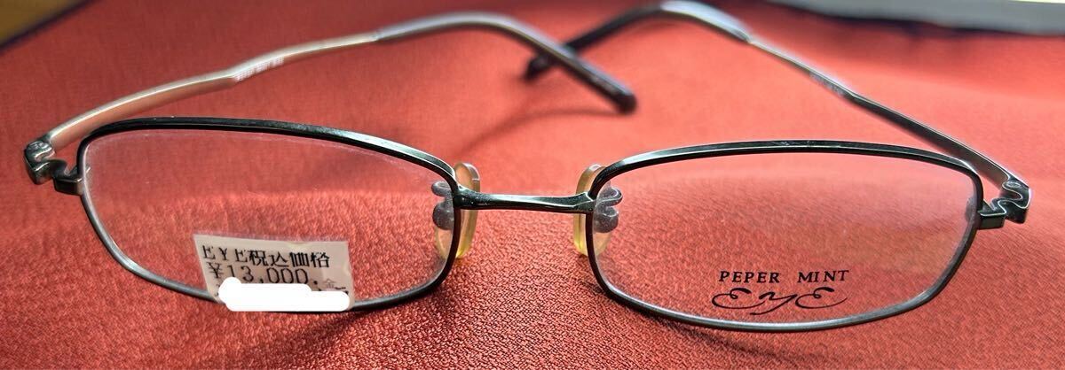 眼鏡フレーム PEPERMINT EYE T-NT 50-17-140 新品 ヴィンテージ メタリックグリーンカラー様拍卖